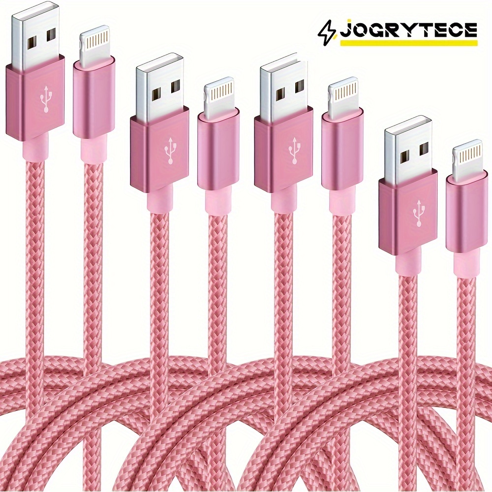 

4 Pcs (3ft 6ft 6ft 10ft) Charging Cable Mfi Cable Nylon Braided Fast Charging Cord Compatible For Iphone14/ 13/ 12/ 11/ X/ Max/ 8/ 7/ 6/ 6s/ 5/ 5s/ Se/ Plus/ Ipad