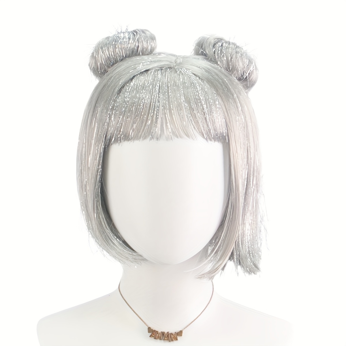 Image of Silvery Rain Strands , Wear And Cosplay Wigs