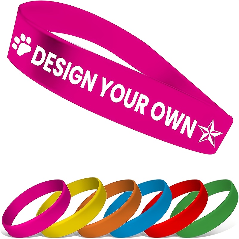 79pcs Customizable Silicone Bracelets with Heart Design