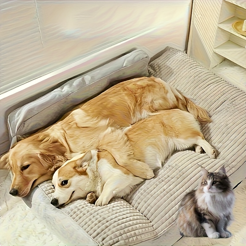 suitable for 24 dog breeds extra large dog bed universal support for medium and large dogs luxury pet sofa with removable washable bottom high density soft filling suitable for dogs from 15 to 110 23 lbs   use Product details 8