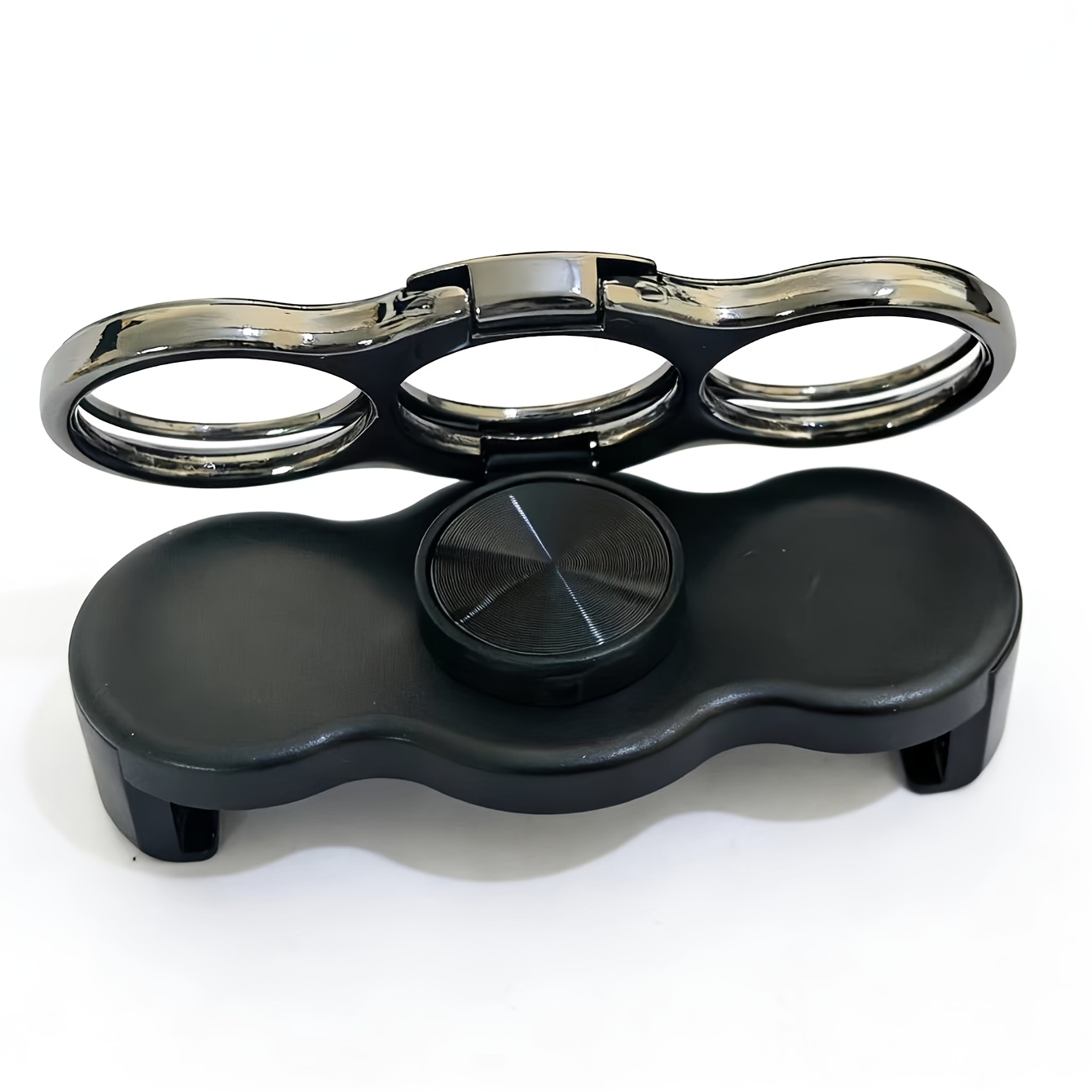TEMU Support de téléphone à pince arrière à trois doigts avec base rotative à 360°, support à pince arrière, portable et pliable