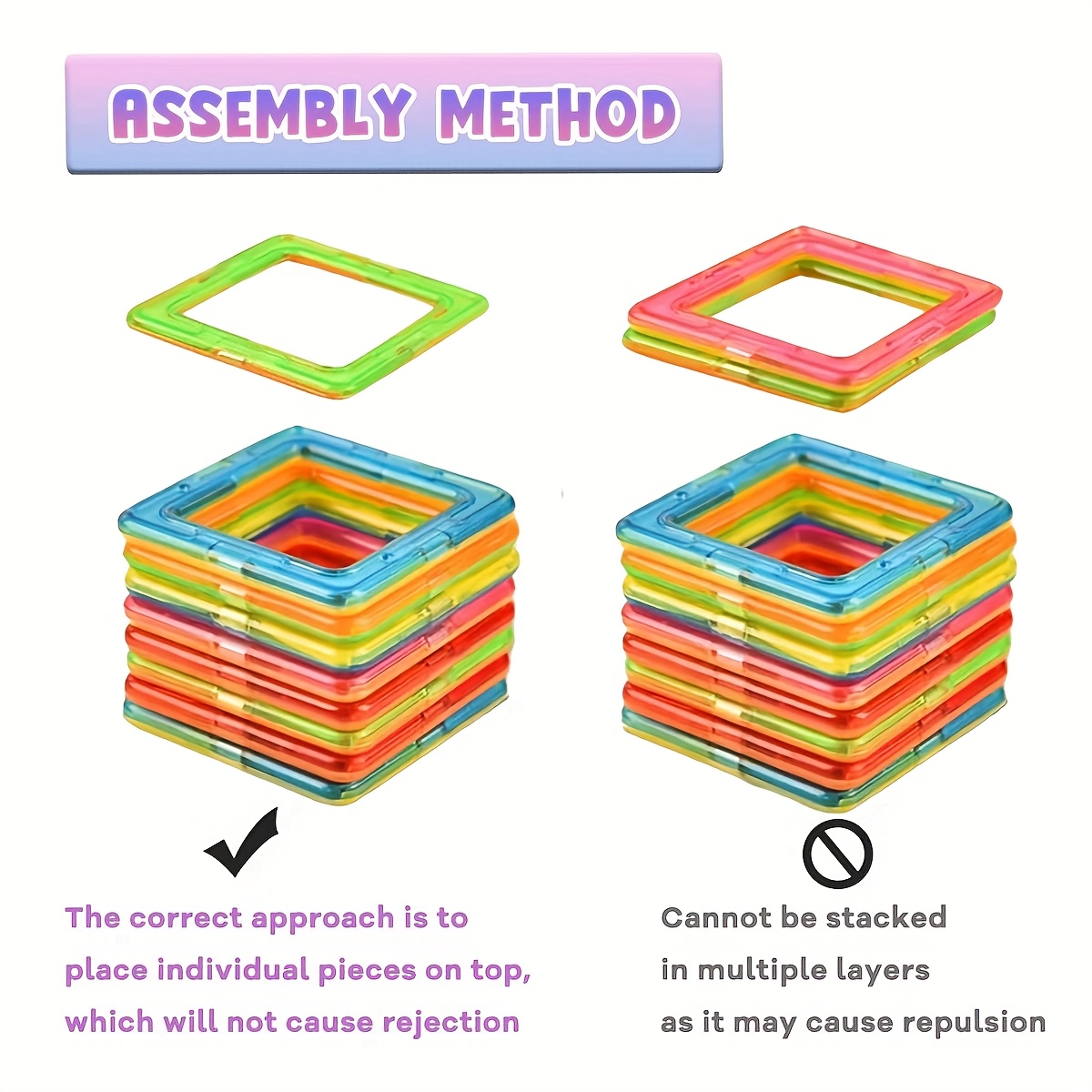 Large Magnetic Building Blocks DIY Toy with Wheels