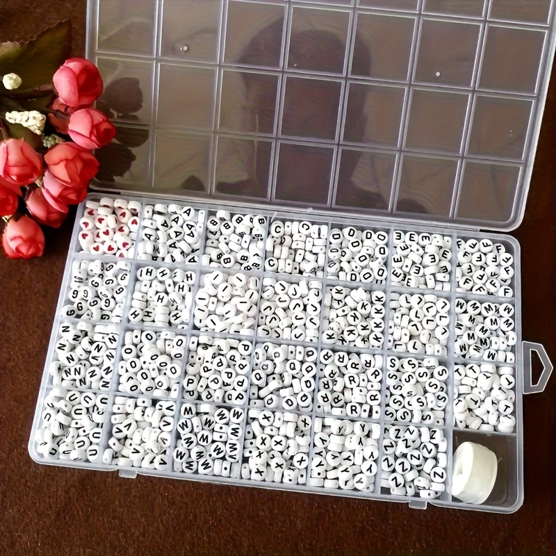 1400pcs letter bead suitcase with organizer friendship bracelet starter a z   lowercase numbers diy acrylic beads for jewelry making birthday christmas crafts complete alphabet number beading system for all skill