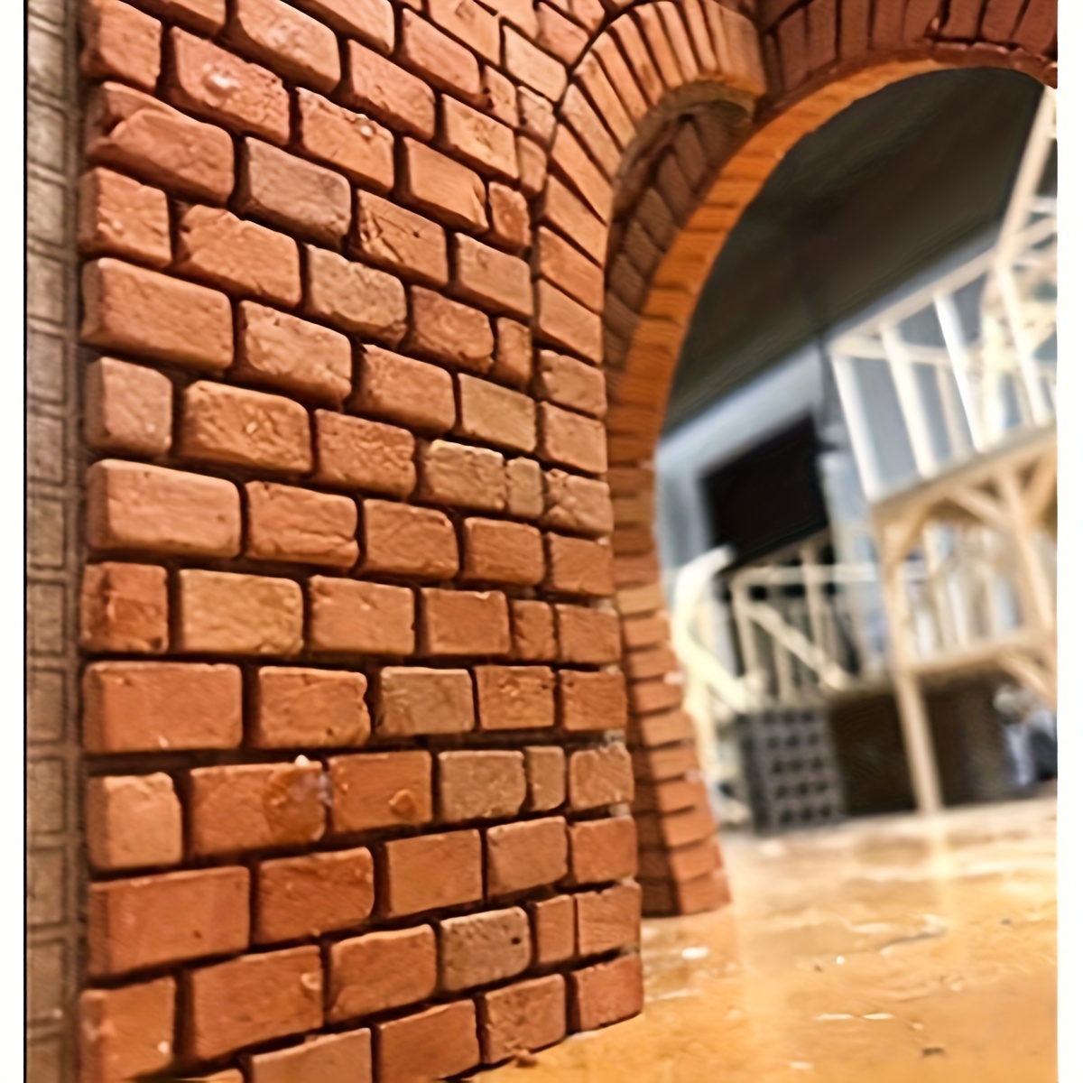40pcs 1:16 Scale Red Bricks Dollhouse & Mini Garden Building Blocks