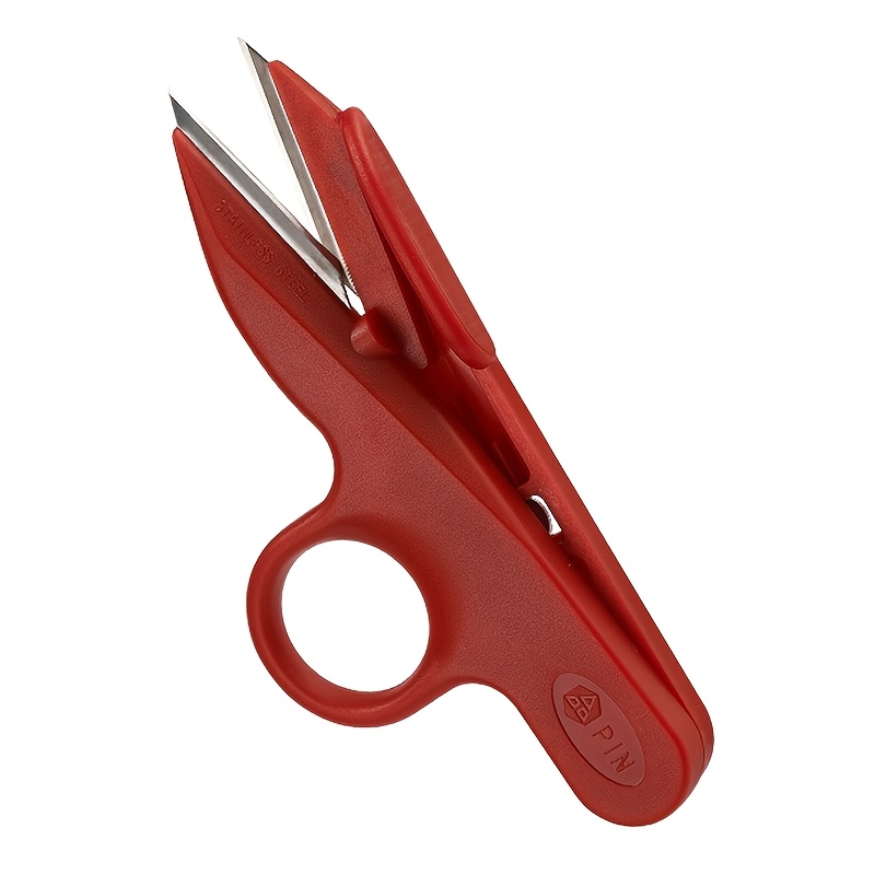 TEMU 1pc Finger Protection Yarn Scissors, Cutting Scissors For Sewing, Clothing Thread, Yarn Cutting, Clamp Scissors, Needlework Scissors, Embroidery