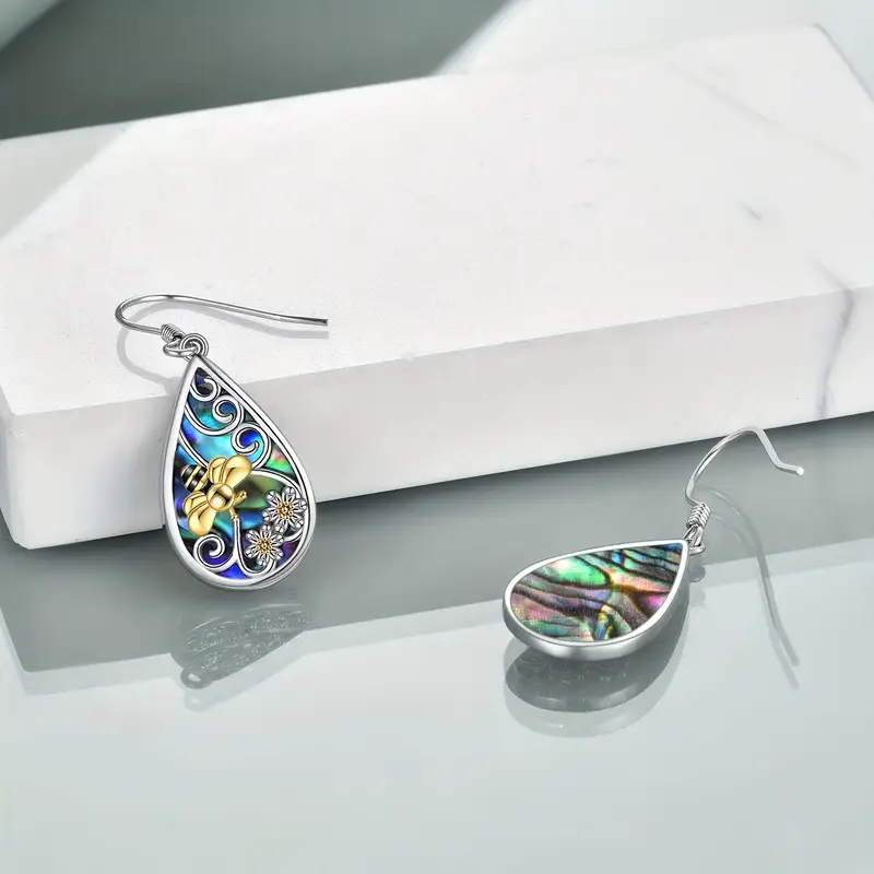 amber earrings for women sterling silver teardrop amber earrings dangle drop earrings amber jewelry for women Product details 3