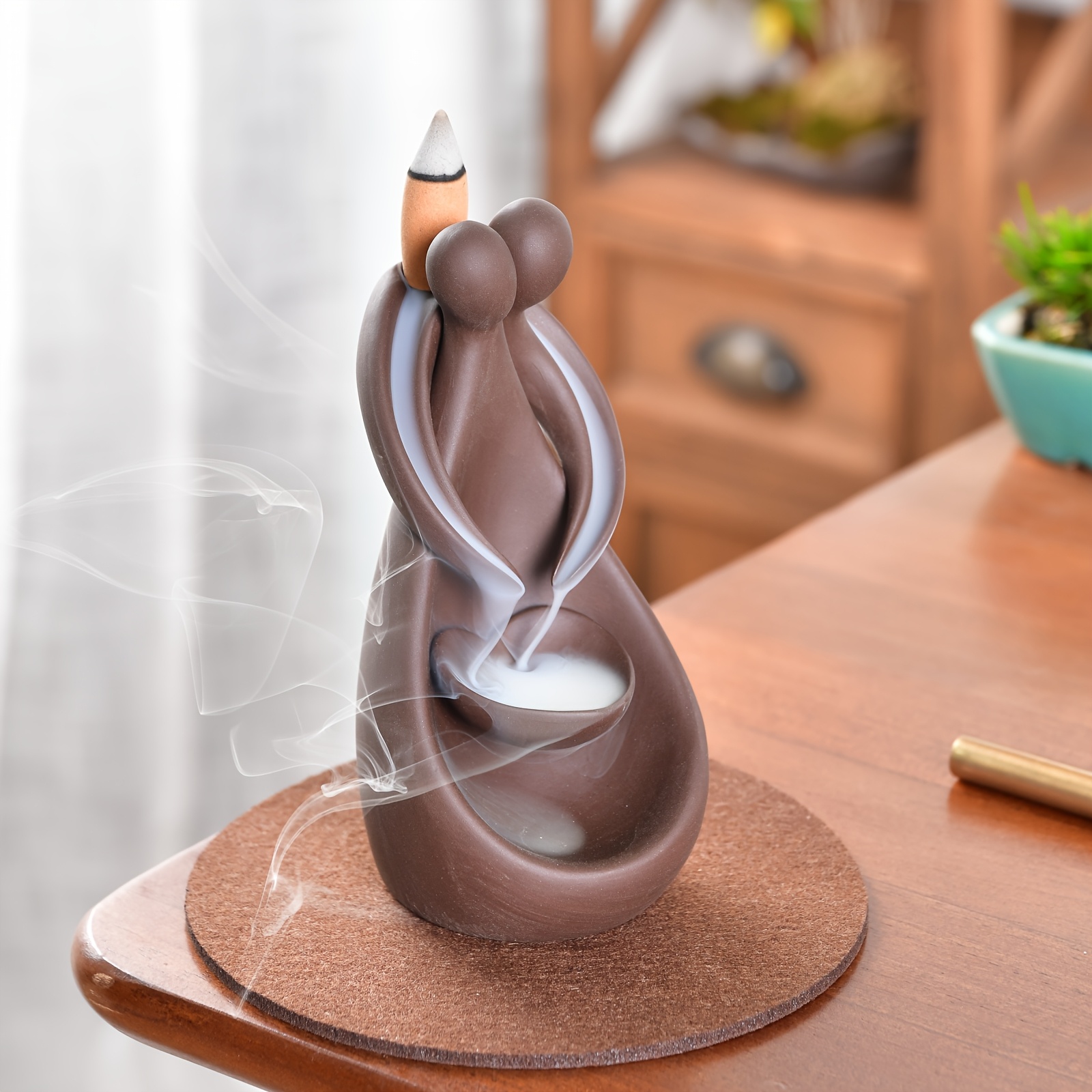 Image of Backflow Incense Holder, A Creative Ornament, A Valentine's Day Gift. Sand Burner Symbolizing Support And