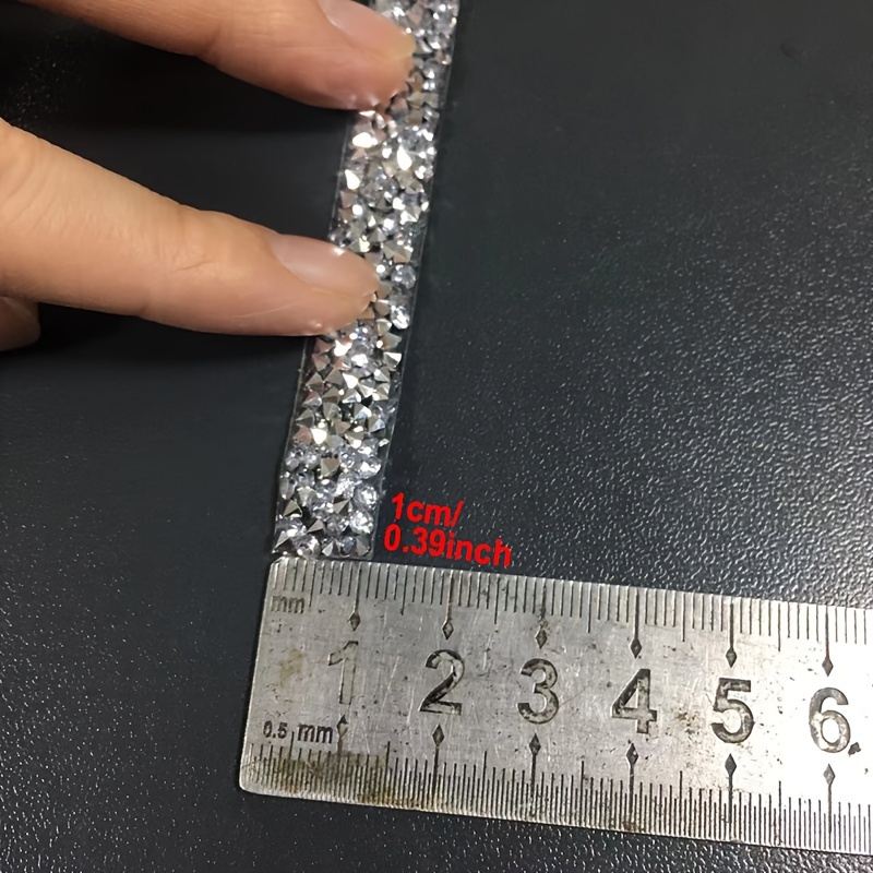 3 Yards Of Self-adhesive Rhinestone Ribbon, Perfect For Art Projects, Sparkle To Wedding Parties, Car Decorations, And Phone Embellishments