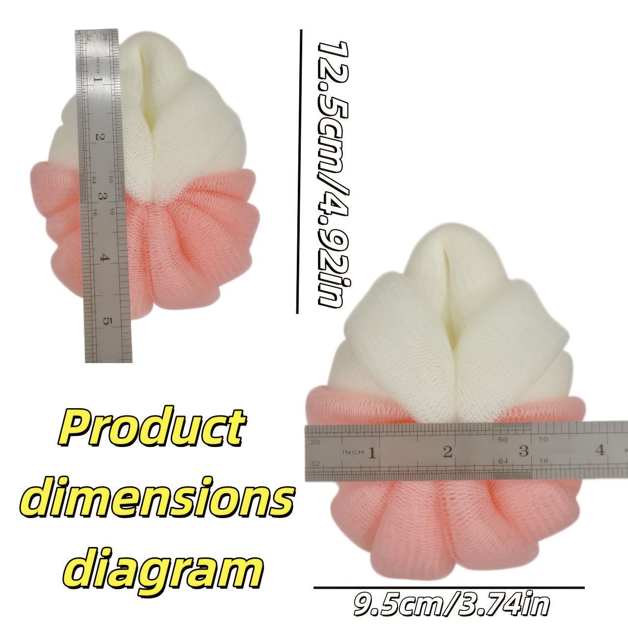 Compact Bath Ball with Double-Layer Soft Material