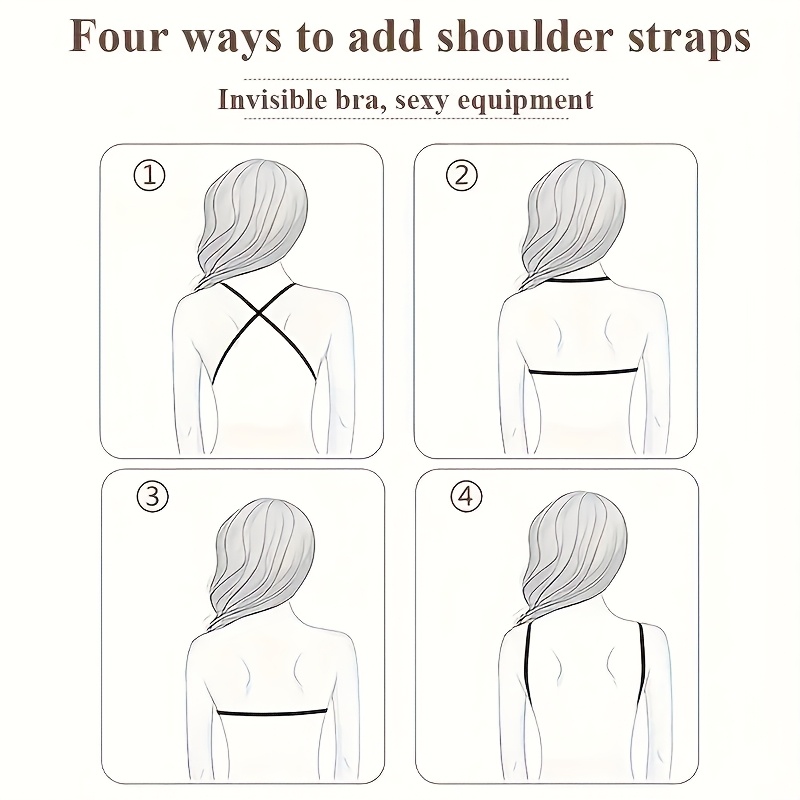 1pc Silicone Push-Up Bra for Women - Seamless Strapless, Self-Adhesive, Opaque, Wireless Support, Hand Washable - Ideal for Backless Outfits