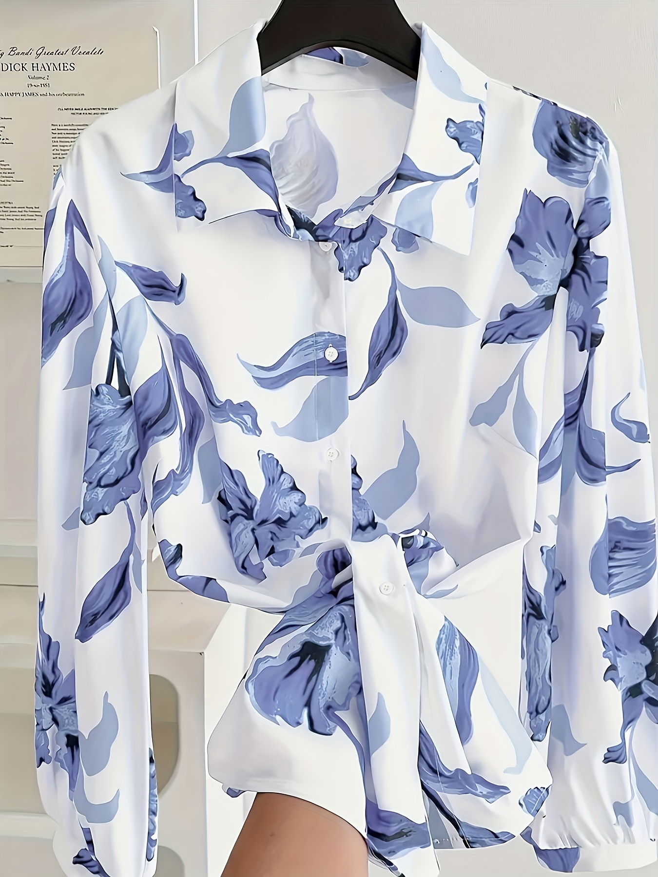 camisa casual estampado tropical mujer blusa botones Temu Colombia