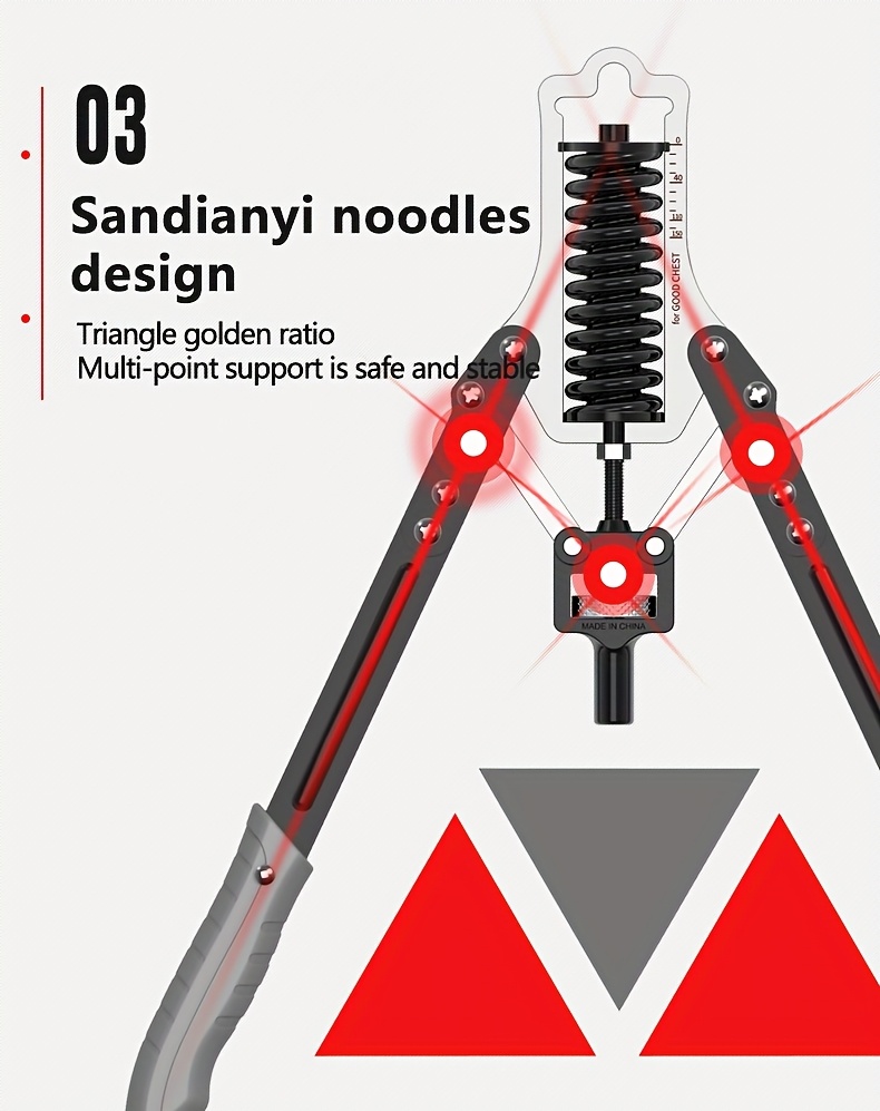 [Arm And Chest Muscle Trainer] Peak Condition, Versatile Arm & Chest Muscle Trainer - Adjustable Resistance, Multi-Function Fitness Bar for Men