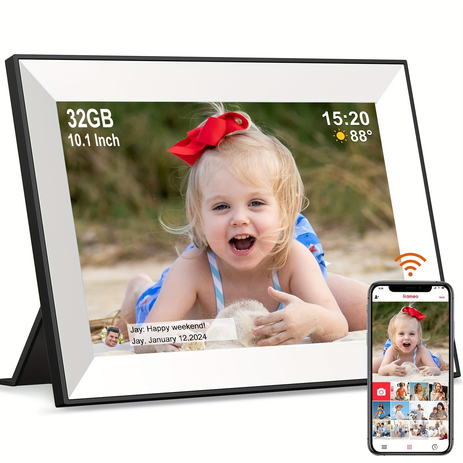 値下げ デジタルフォトフレーム デジタルアルバム HF T730 Pioneer HAPPY FRAME デジタルフォトフレーム 7型 ブラック HF