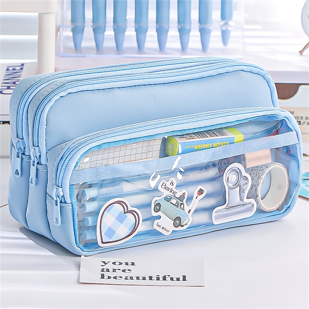 4 Stuks Doorzichtige Make up tas, PVC Make uptas, Toilettas Organizer Case, Waterdichte Toilettassen met Ritssluiting Draagbaar Make up Draagtasje voor op reis Zaken Vakantie Badkamer Organiseren