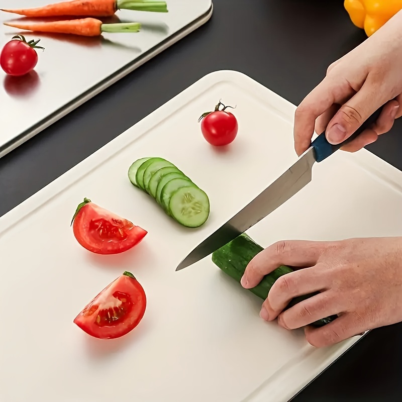 1pc stainless steel double sided cutting board thick   mold resistant for fruits and vegetables   kitchen use details 9