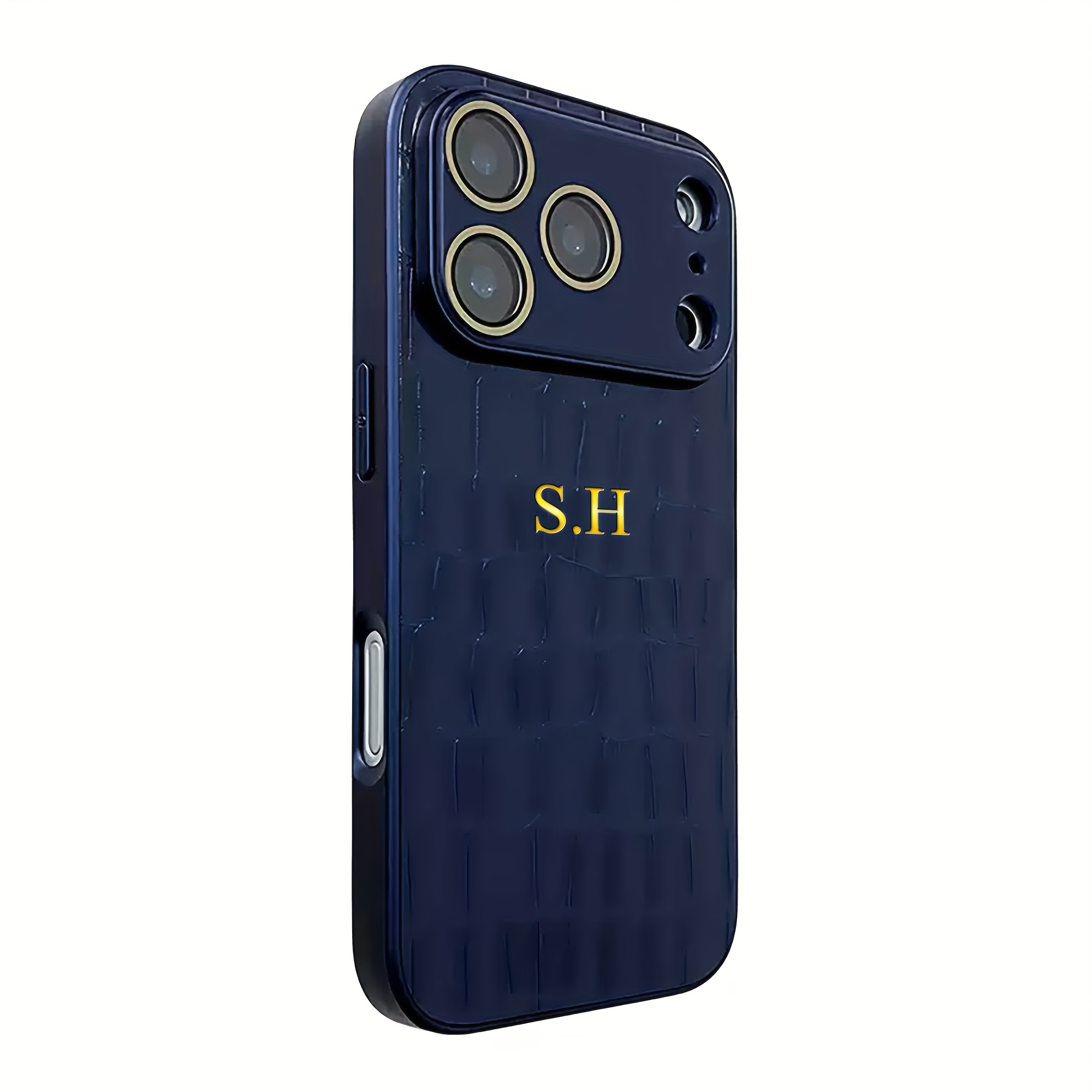 TEMU Phone Case - Custom Luxury Phone Case With A Crocodile Design, Suitable For Iphone 13 Through 17 Pro Max. Features Personalized Name Initials ,
