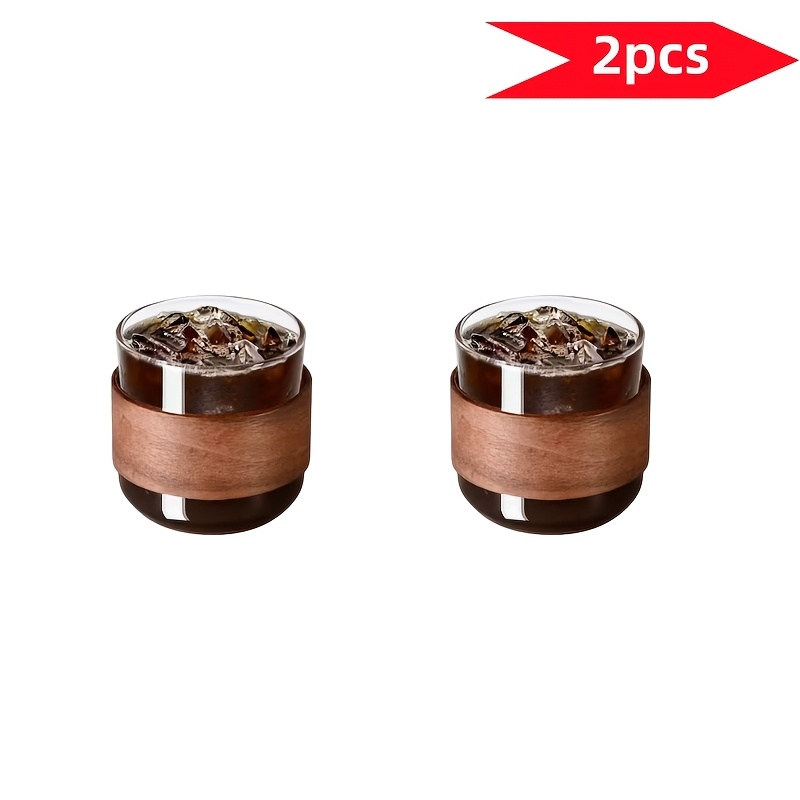 TEMU Tasses à en verre de 134 ml, 4,7 oz, 2/4/6 pièces, matériau en verre de haute qualité, pour , , la crème, le stockage au réfrigérateur, cadeau