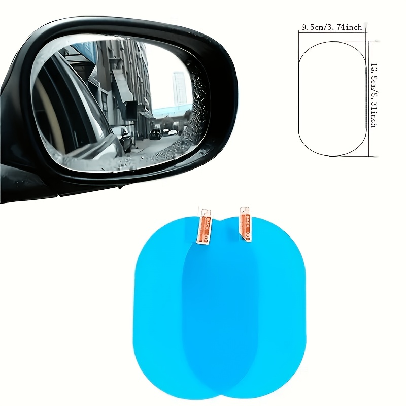 2pcs anti   car rearview   film waterproof transparent pet protector stickers car stickers for vehicles waterproof details 2