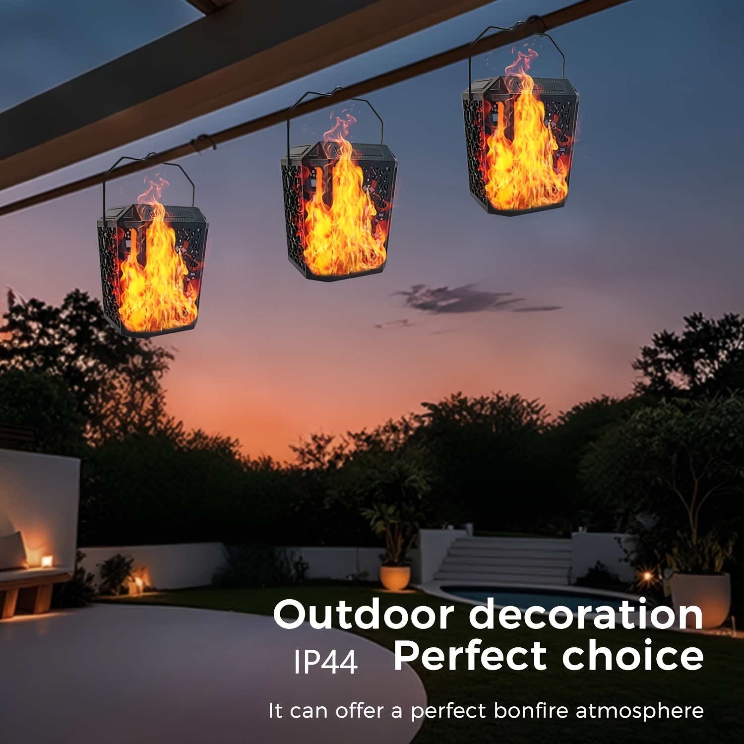 outdoor use of solar powered vintage lamps solar torch lamps with flickering flames outdoor hanging solar lamps landscape decoration lighting gardens courtyards driveways solar outdoor lamps hanging solar lamps