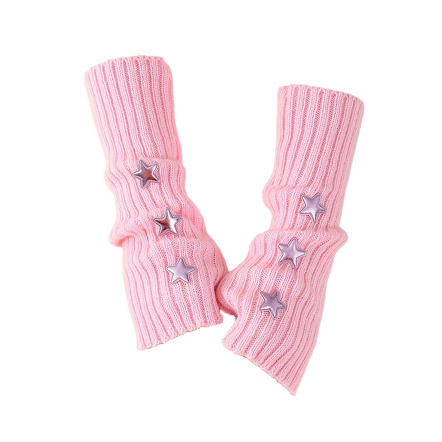 TEMU 1 pièce Manchettes à multicolores pour femme, style , jambières chaudes doigts à poignet, protège-bras et polyvalents
