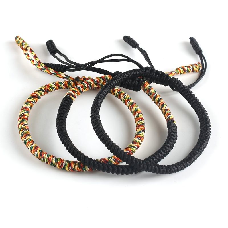 3pcs Tibetan Infinity Knot Bracelets Adjustable Nylon Rope