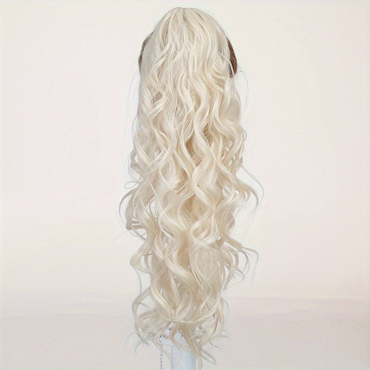 Image of -inch Vintage Wavy Ponytail Wig In Black And Brown, Weighing 155g, Stylish And Dynamic. Each Piece From High-quality Imported Synthetic Fibers, Soft And Smooth