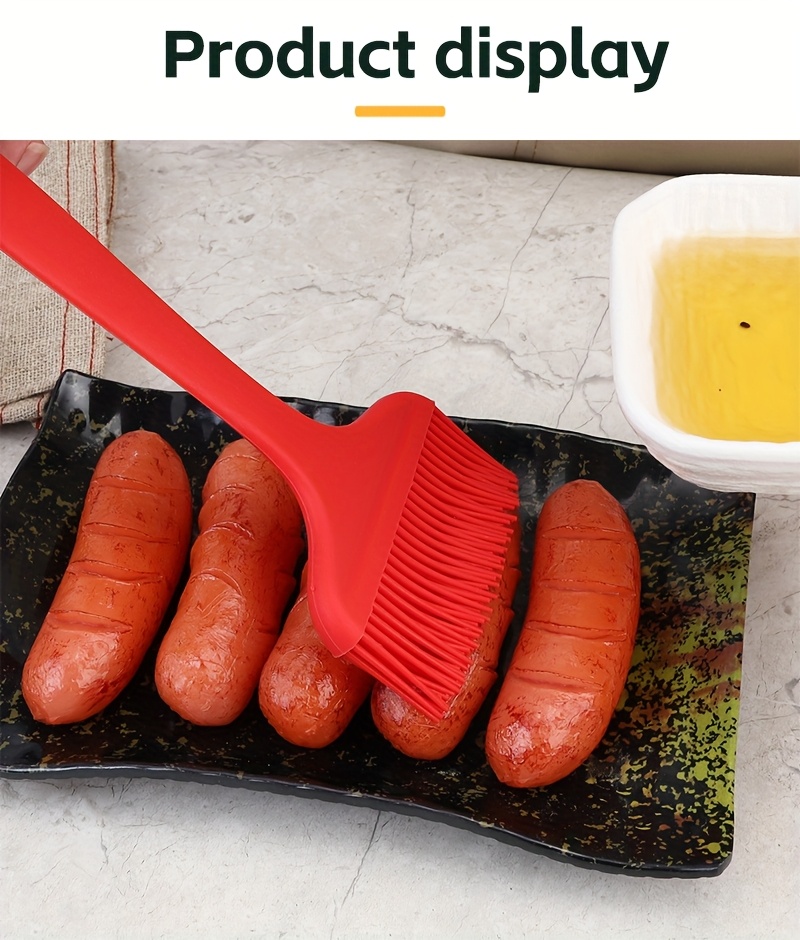 2pcs silicone wide surface baking grilling brush set with ergonomic handle hanging loop red black heavy duty kitchen brushes for oven grill cooktops pizza stone dishwasher   resistant scratch resistant compatible with gas stoves silicone material   design ideal for baking grilling and cooking easy to clean durable kitchen tools Product details 5
