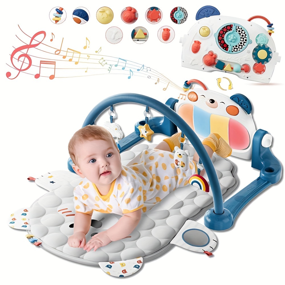 

Play Mat - Double-sided Gym With Musical, Bear-style Tummy Time Mat, Enlightenment For Decor, As Halloween, Chrismas Gift