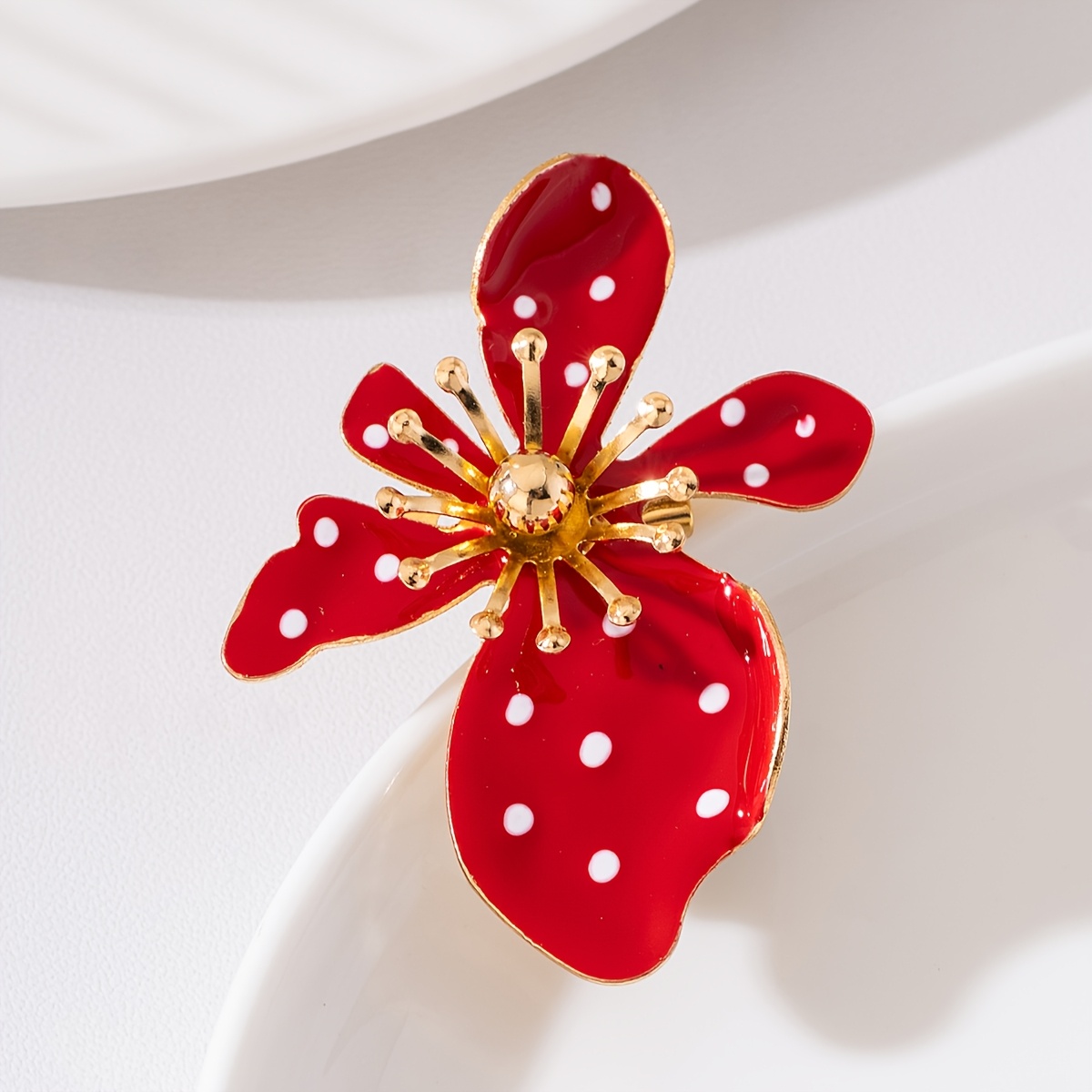 TEMU 1 broche elegante de moda con flor goticizada para mujer, ideal para uso diario, banquetes y como regalo