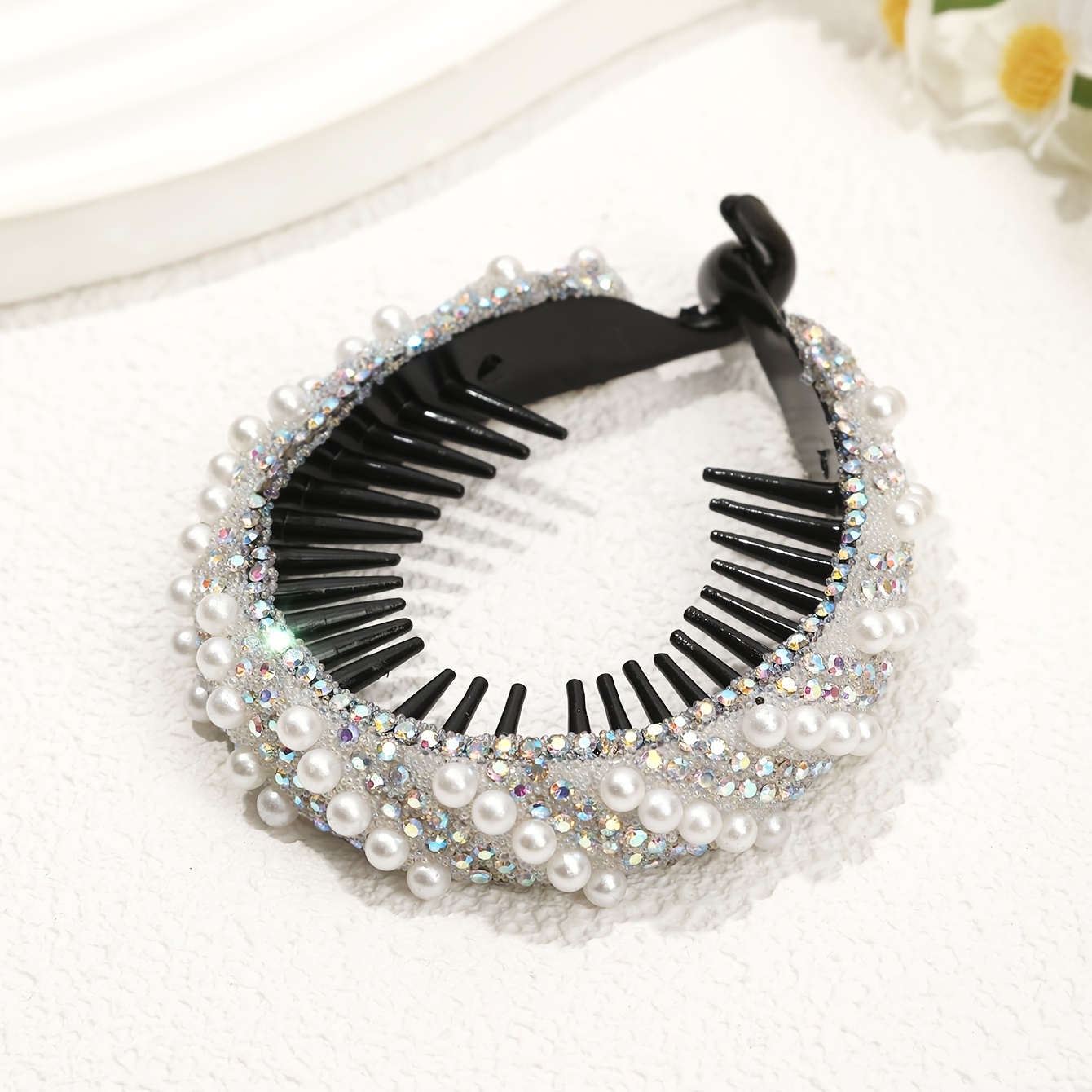 TEMU 1pc Barrette à Cheveux Femme Élastique pour Queue de Cheval Ergonomique, Style Rapide et Facile, Durable et Confortable, Utilisation Quotidienne