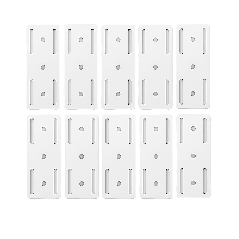 TEMU 10pcs Ultra-strong Self-adhesive Durable Power Strip Hook - No-drill Wall Rack, Durable Plastic - Home Office Space-saving Organizer, Auxiliary