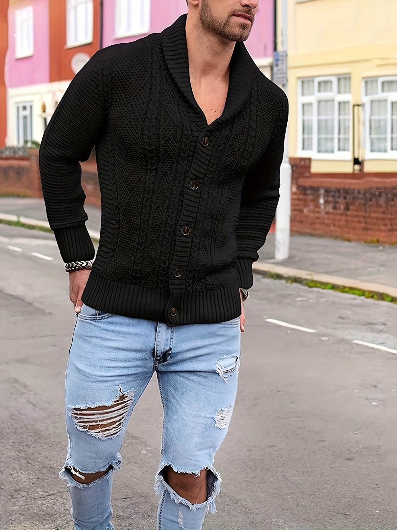 Schalkragen Cardigan Herren Dunhill DE Strickjacke Mit Schalkragen