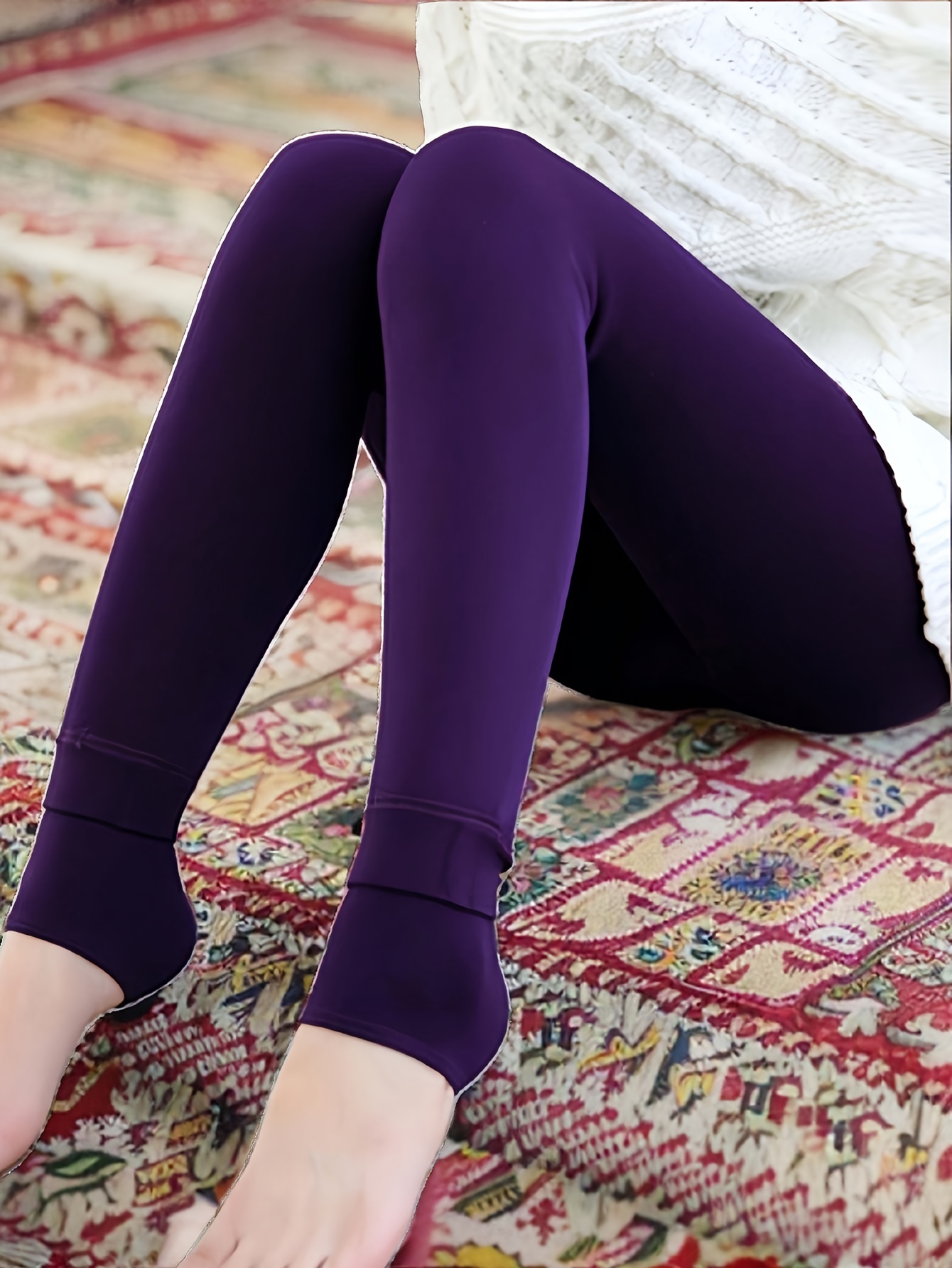 Womens Plush Fleece Lined Thermal Leggings High Waisted