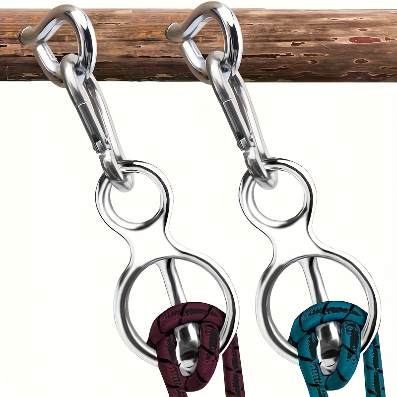 E-shop 3-teiliges Set aus vernickeltem Metall für Pferdegeschirr – Langlebiges Halsband mit Schnellverschluss Öse, vielseitig für Training Sicherheit,
