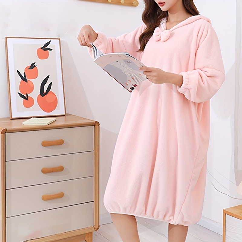 

Women's Quick-dry Bathrobe, Loose-fit Bath Dress, Absorbent Towel Wrap, Fragrance-free, Home Bathroom Use, Bath Accessories