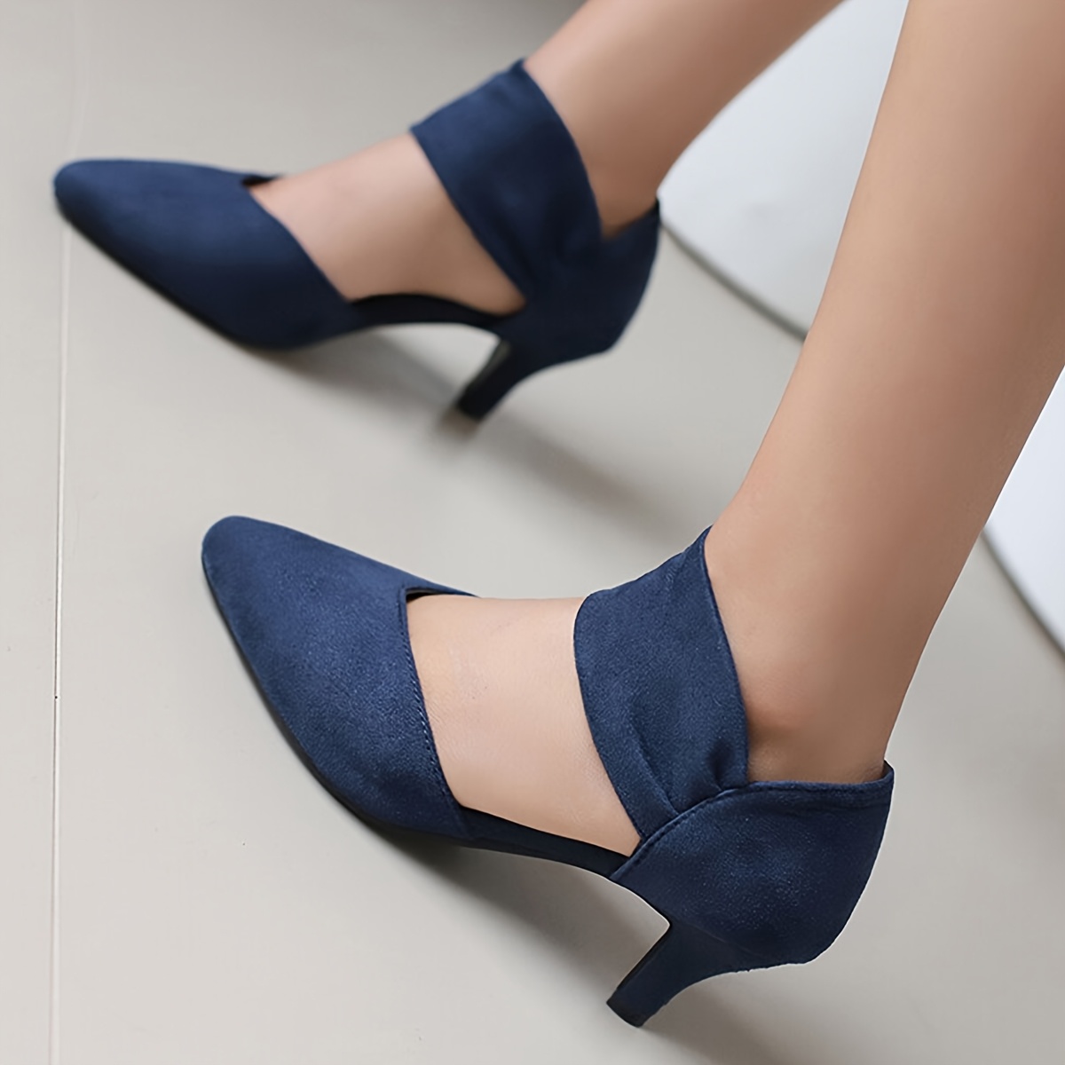 blue dress shoes low heel Touch Ups 4616: Clementine Navy Blue Formal Prom Shoes Navy / 12