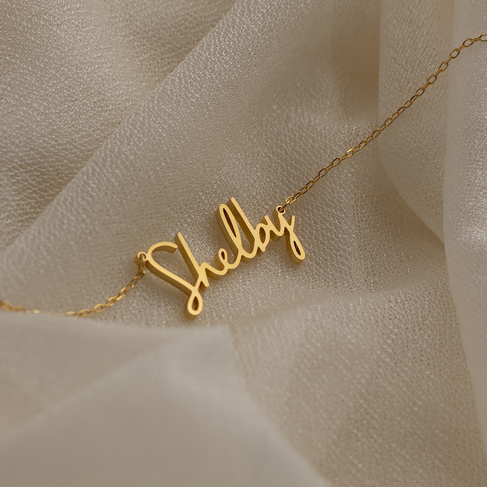 

Customized Personalized English Font Name Necklace Mother's Day Valentine's Day Gift Birthday Anniversary To Send Friends Classmates Graduation Christmas Family Gift (only English)