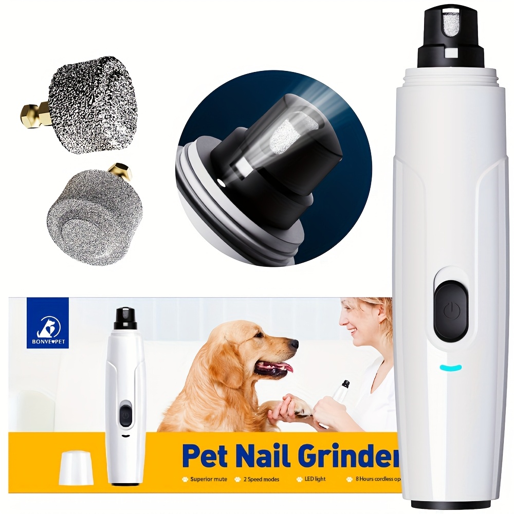 

Quietpet Dog Nail Grinder - Upgraded 2- Rechargeable Trimmer With 2 Grinding Wheels For Small To Large , Usb Charging, , Grooming Tool, Cat Nail Maintenance | Sleek | Metallic Grinding Wheels