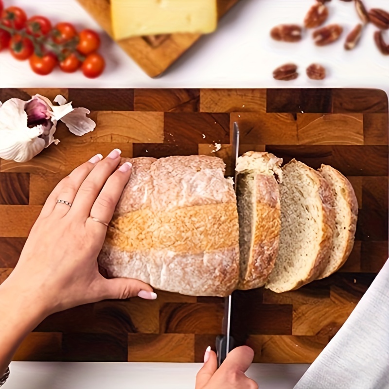 1pc premium acacia wood cutting board double sided   for meat cheese bread vegetables fruits   outdoor gathering essential details 0