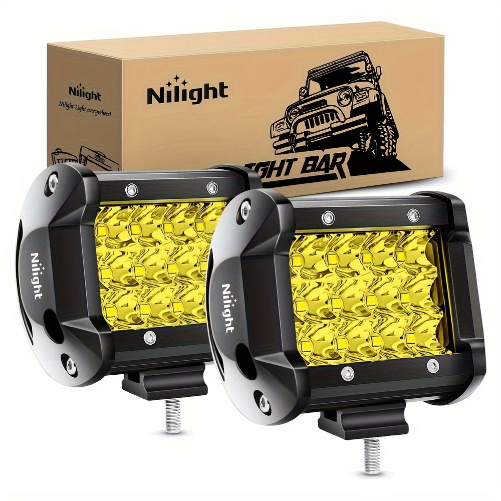 

Nilight Tz-28031sb 4inch 36w 3600lm Amber Triple Row S Beam Led Pods Super Bright Boat Lights Driving Lights For Trucks Boat Offroad