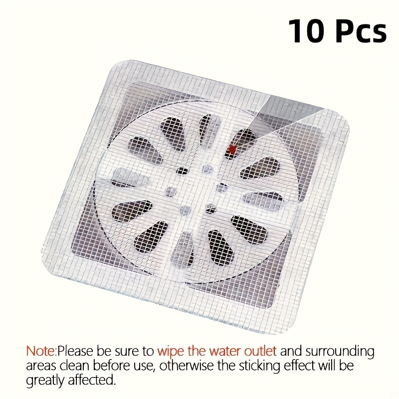 10pcs Bathroom Hair Filter Hair Screen Toilet Sewer Filter Kitchen Anti-clogging Anti-insect Self-adhesive Floor Drain Sticker