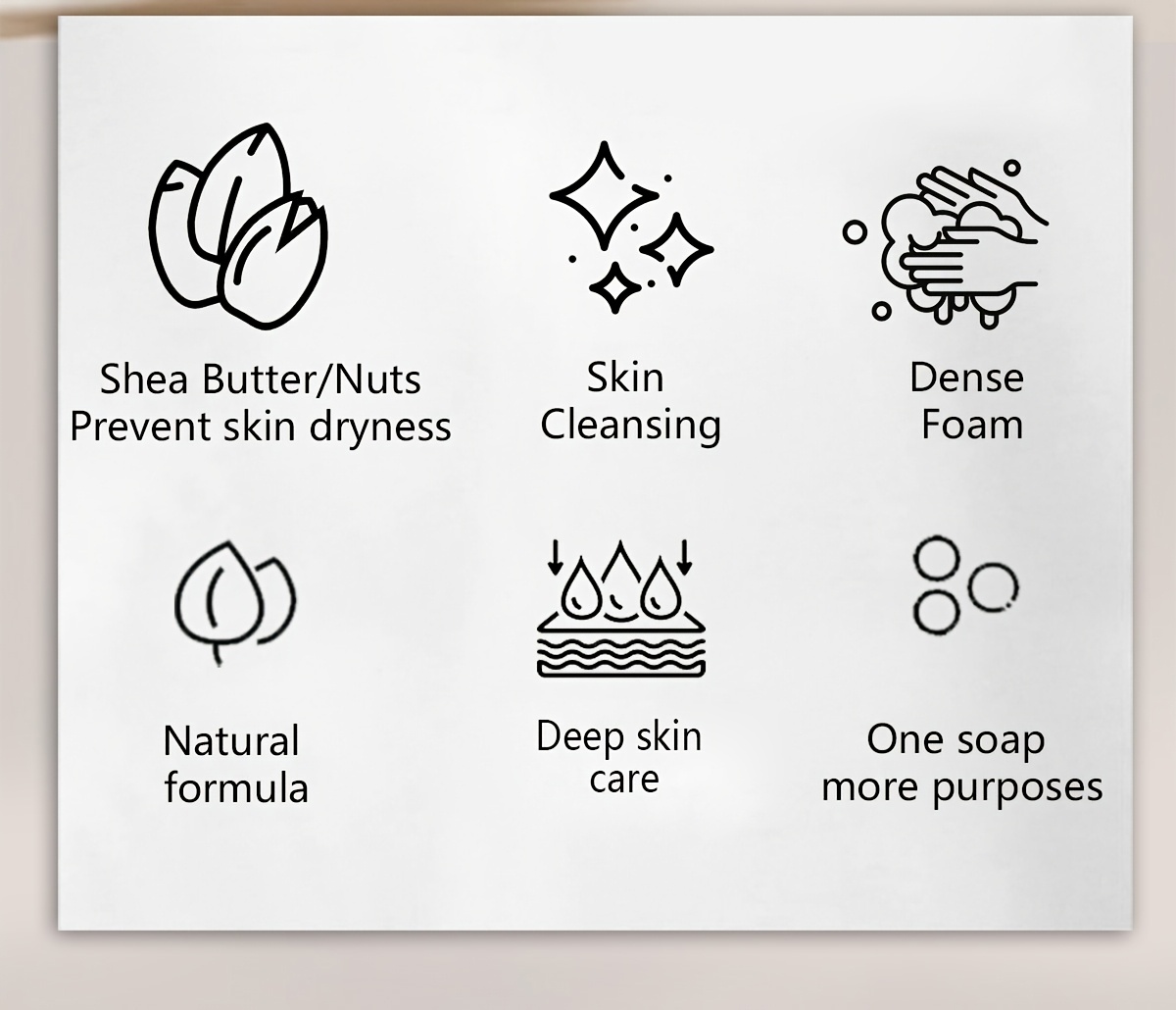 8 Bar*100g Afrički Crni Sapun, Ručno Izrađen Drevni Sapun, Voćna Drvena Čišćenja, Hidratantni Sapun, Njegujući Svijetlo Bež, Tuš Sapun, Dubinsko Čišćenje, Lice Čišćenje, Poklon za Majčin Dan