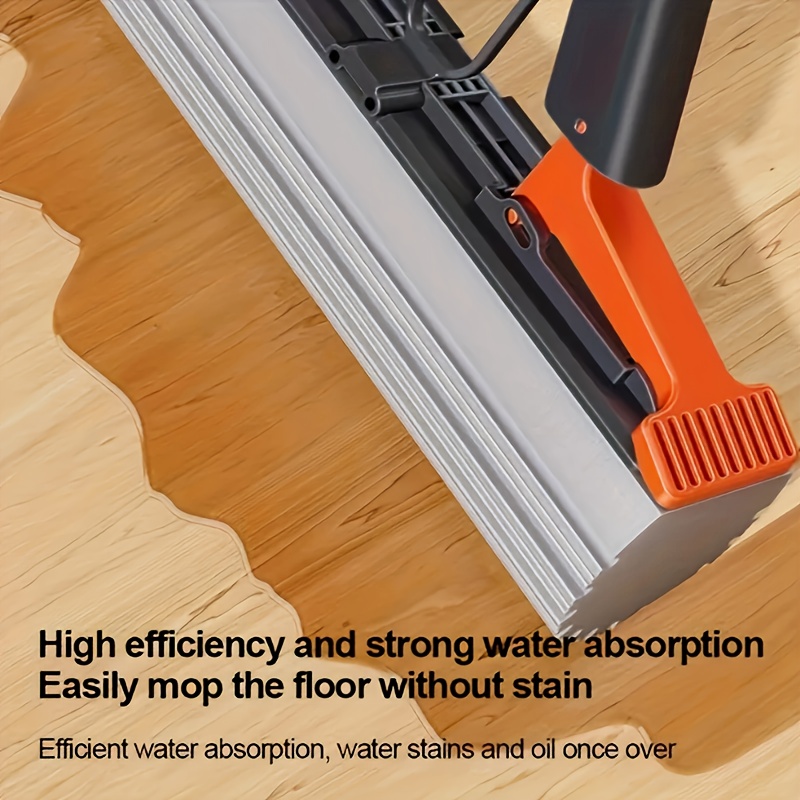 new large sized hands free sponge mop for home use featuring a foldable design and water absorption 9