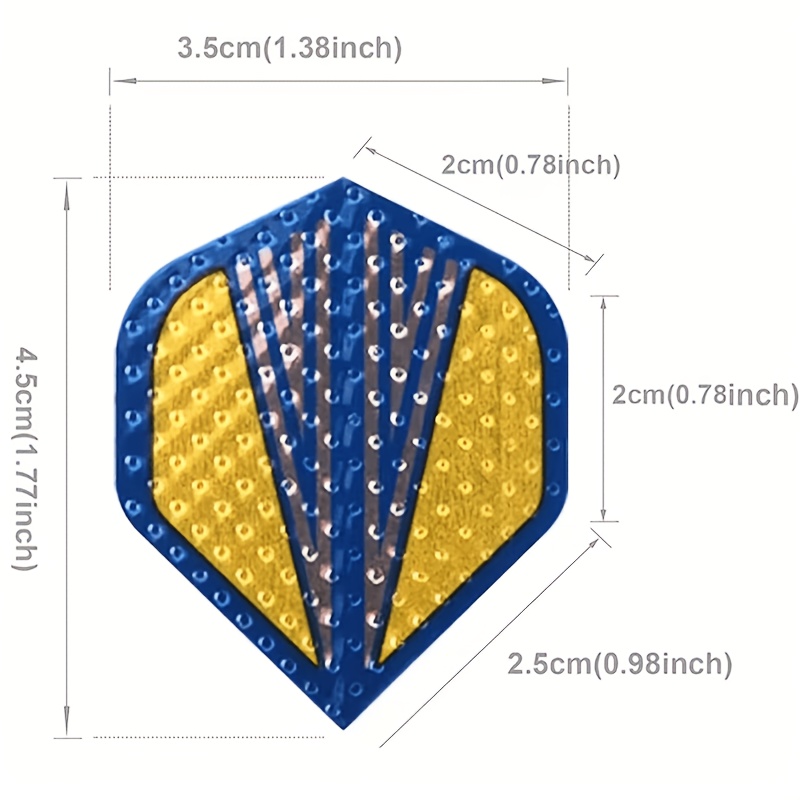 PET Professional Standard Dart Tail Wings, 90pcs Assorted