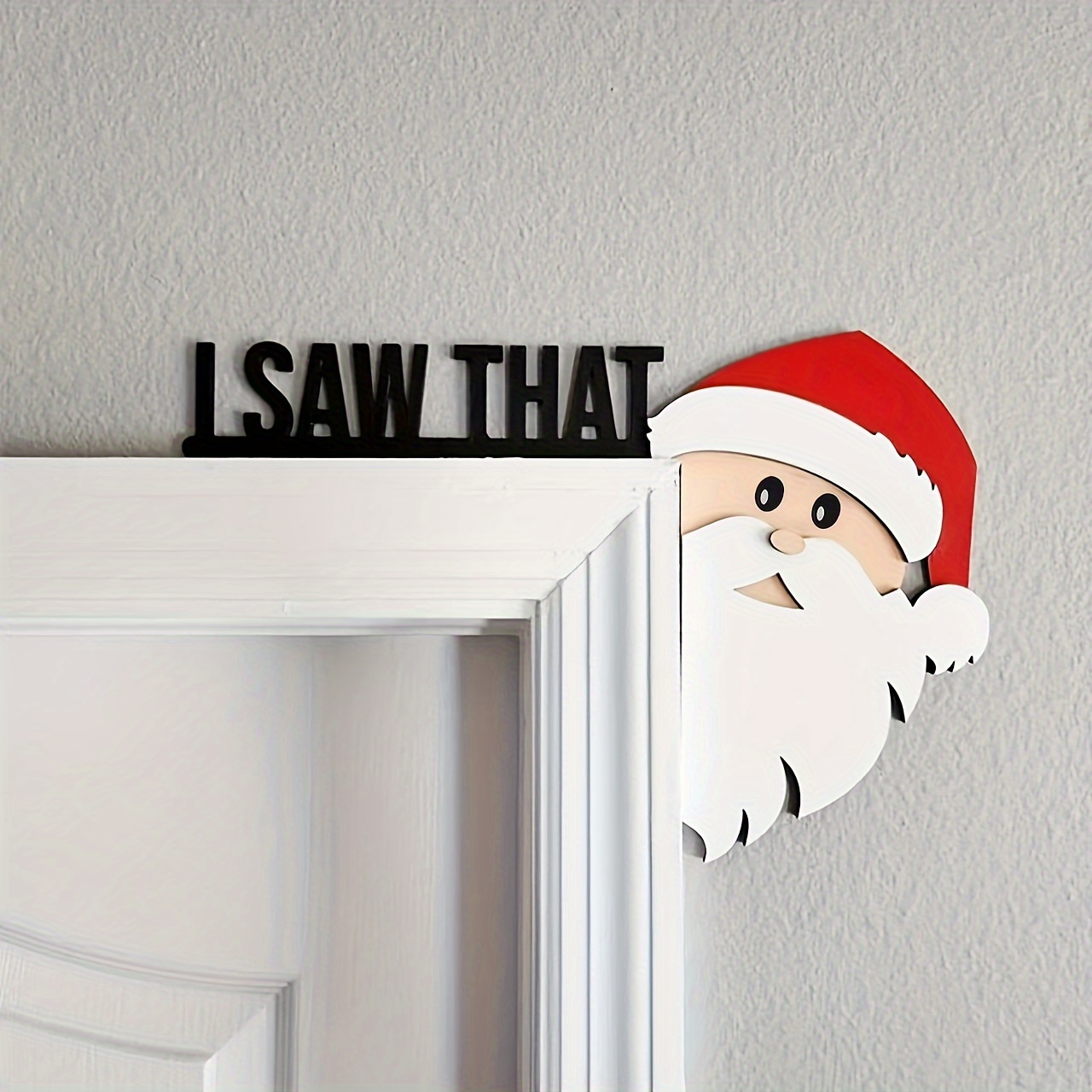 

Santa Claus '' Wooden Door Frame Decor - Rustic Farmhouse Sign, -on For Windows, Tvs & Furniture