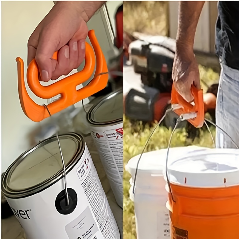 

Heavy-duty Hooks For Groceries, 5 Gallon Buckets & Paint Cans - Sleek Orange Wall Mount Design