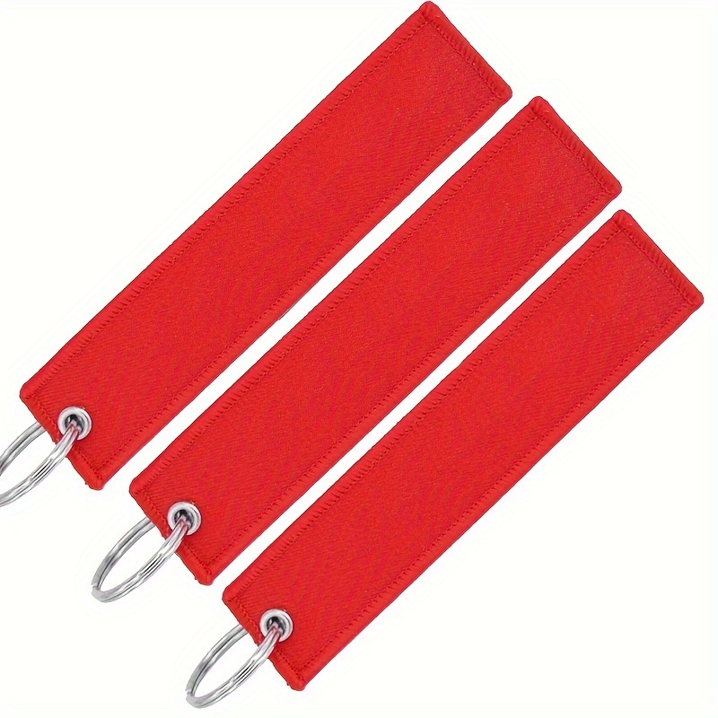 3pcs Double Side Blank Black Red Grey Keychain Aviation Gifts Keyring Key Tag Holder For Keychain Supplies