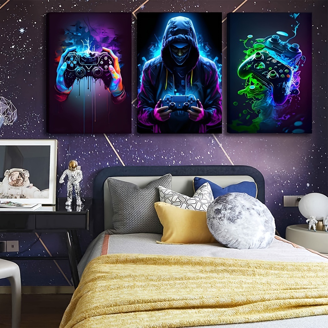 3pcs unframed cool gaming wall art retro video game Temu Portugal