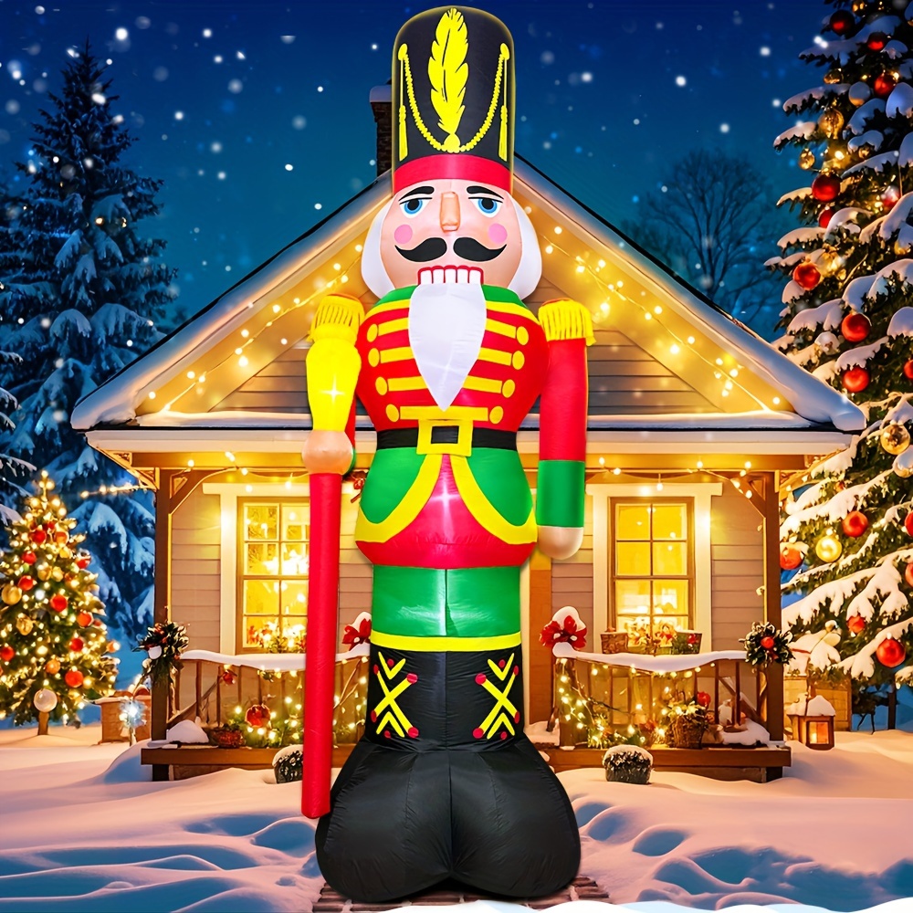 

12ft Christmas Inflatables, Giant Christmas Inflatables Nutcracker, Blow Up Outdoor Christmas Decor For Holiday Party Indoor Lawn, Lighted Christmas Soldier Yard Decorations