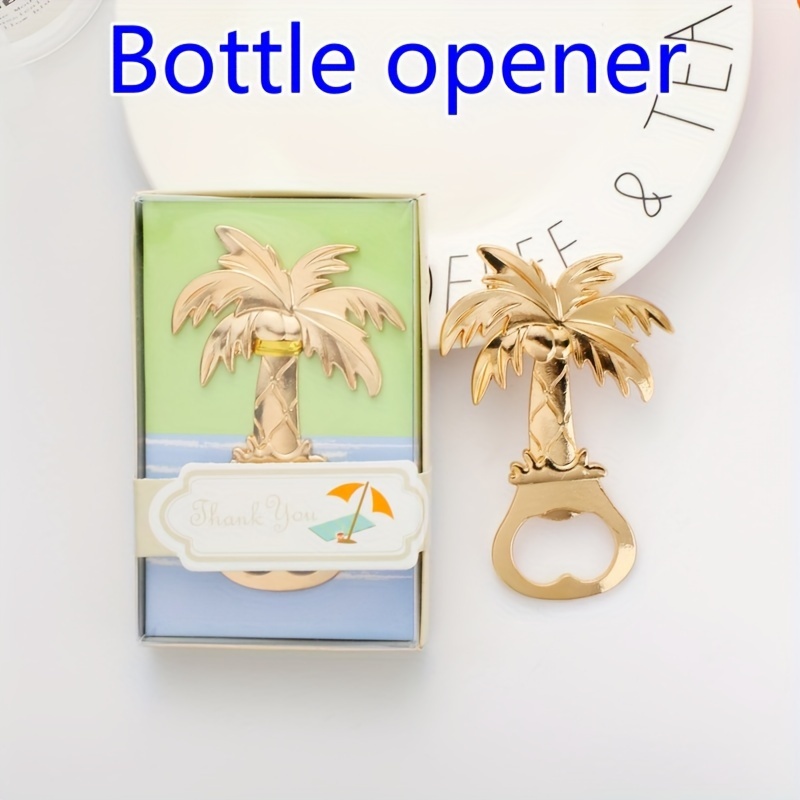 

Tropical Palm Opener, Metal Wedding Favor, Elegant Coconut Tree Design, Gift Boxed Party Favor Accessory, Practical & Decorative, No Battery Required